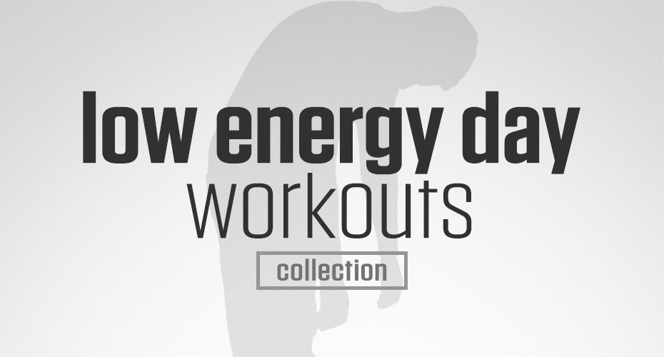 The Low Energy Day Workouts Collection is a DAREBEE home-fitness collection of workouts designed to pick up your mood and make you feel good on days when you don't feel like exercising.