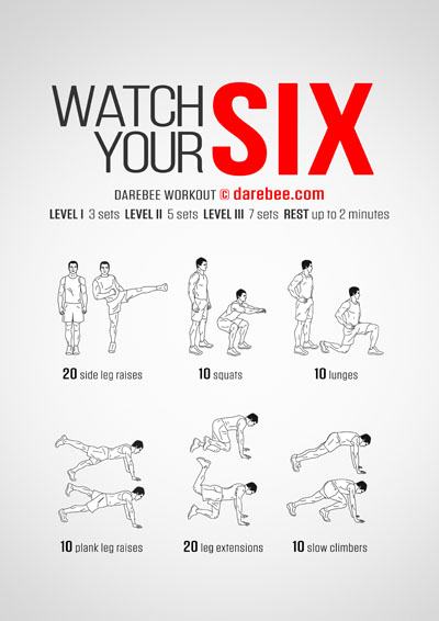 Watch Your Six is a DAREBEE home fitness, no-equipment glutes and legs workout you can do at home that will give you strong glutes and sculpted legs.
