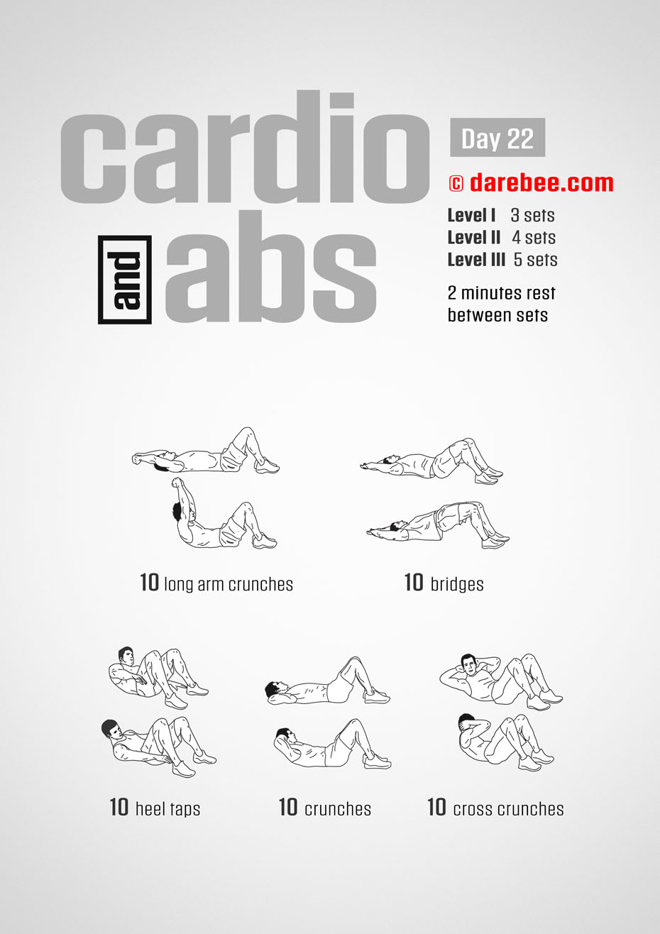 Cardio And Abs Program by DAREBEE