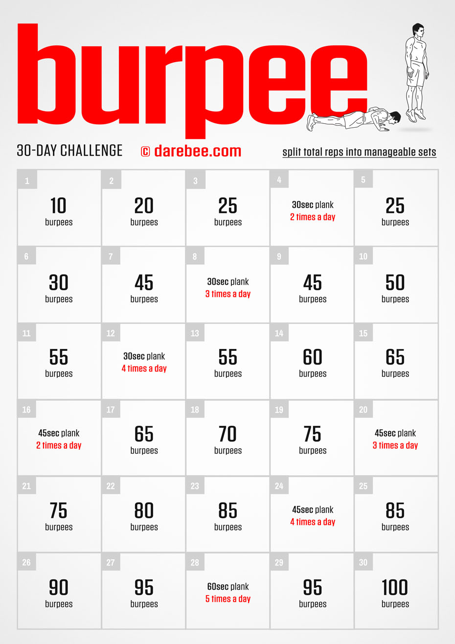30 day burpee challenge > OFF-67%