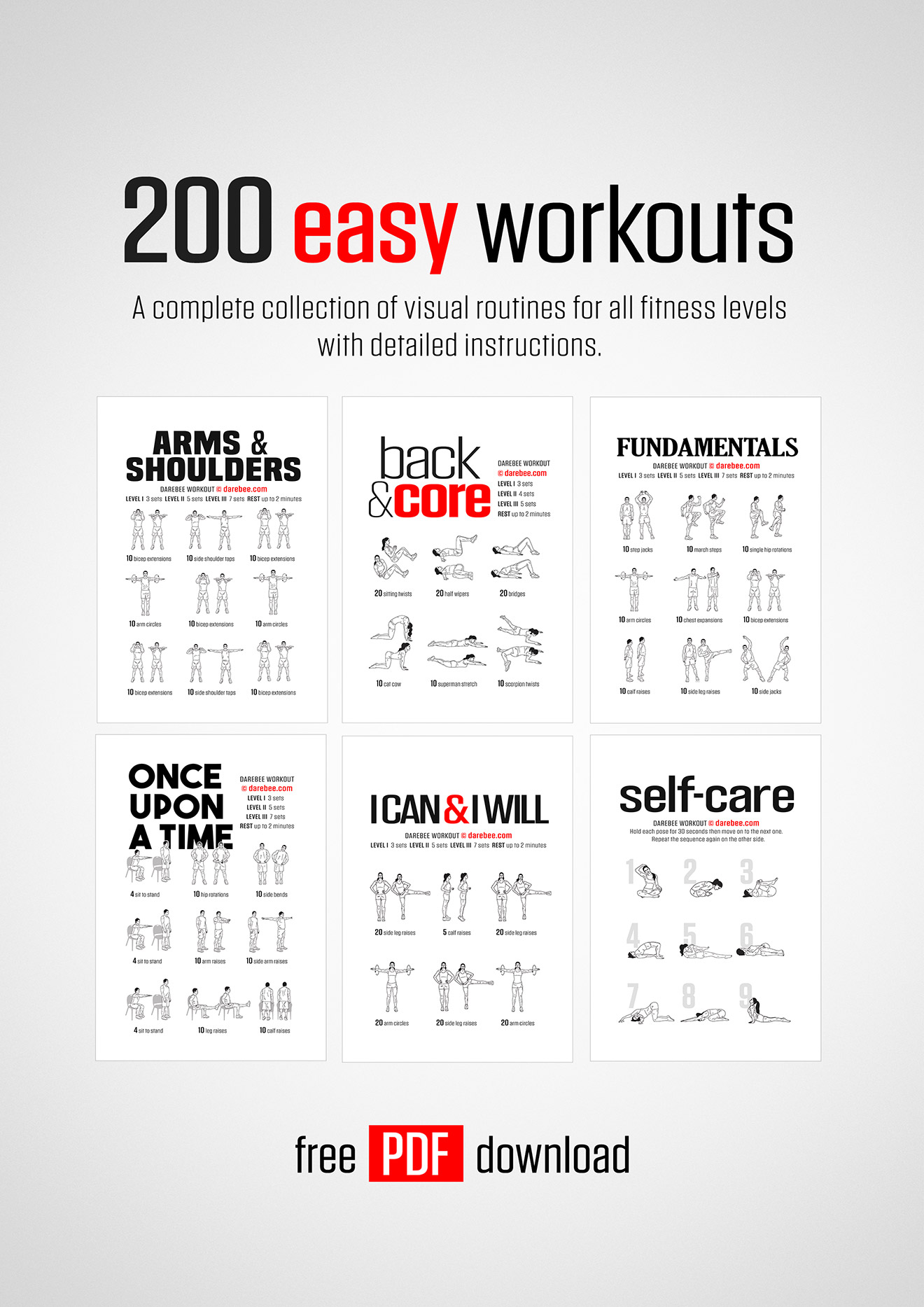 200 Easy Workouts by DAREBEE