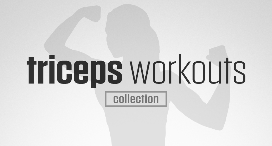 Darebee home-fitness triceps workouts collection for better upper body coordination and strength. 