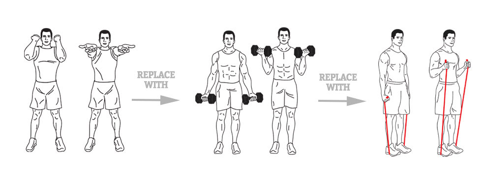 Working biceps with bodyweight training