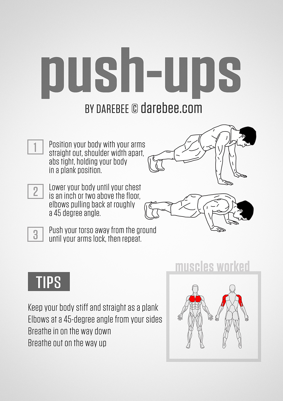 push up variations and muscles they work