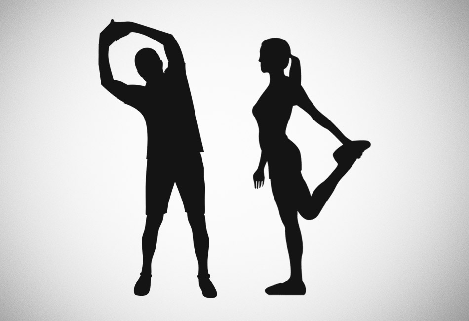 Male silhouette doing calisthenics l-sits exercise