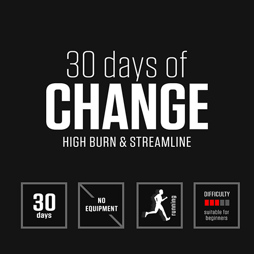 30 Days Of Change is a Darebee home-fitness workout program that takes you through a 30-day, change-your-body fitness journey.