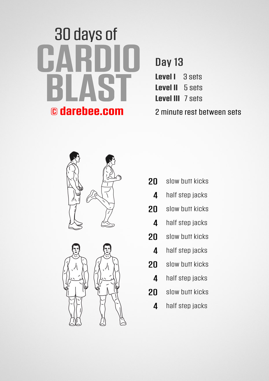 30 Days of Cardio Blast by DAREBEE