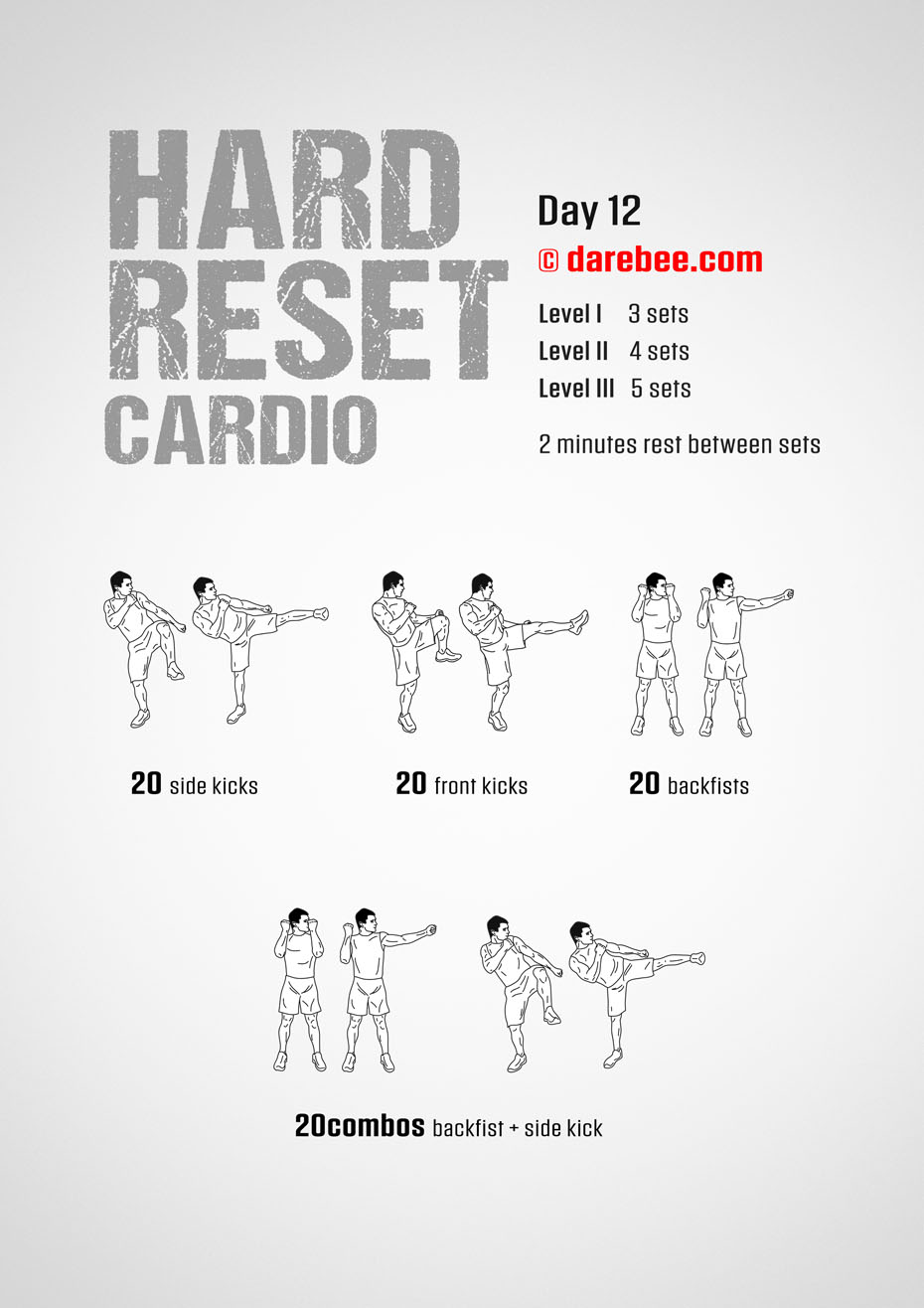 The Hard Reset Cardio - Fitness Program by DAREBEE