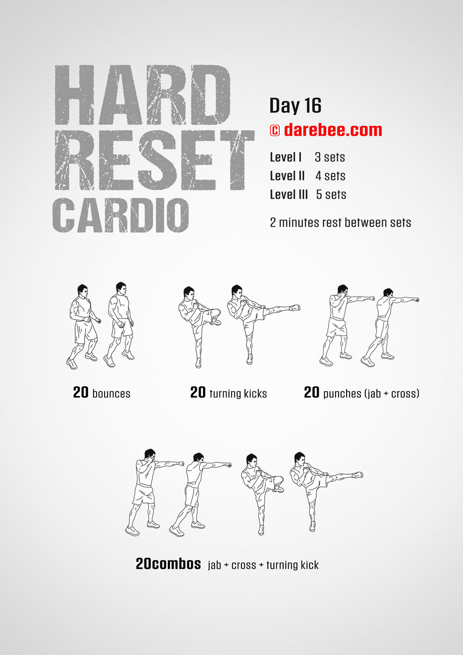 The Hard Reset Cardio - Fitness Program by DAREBEE