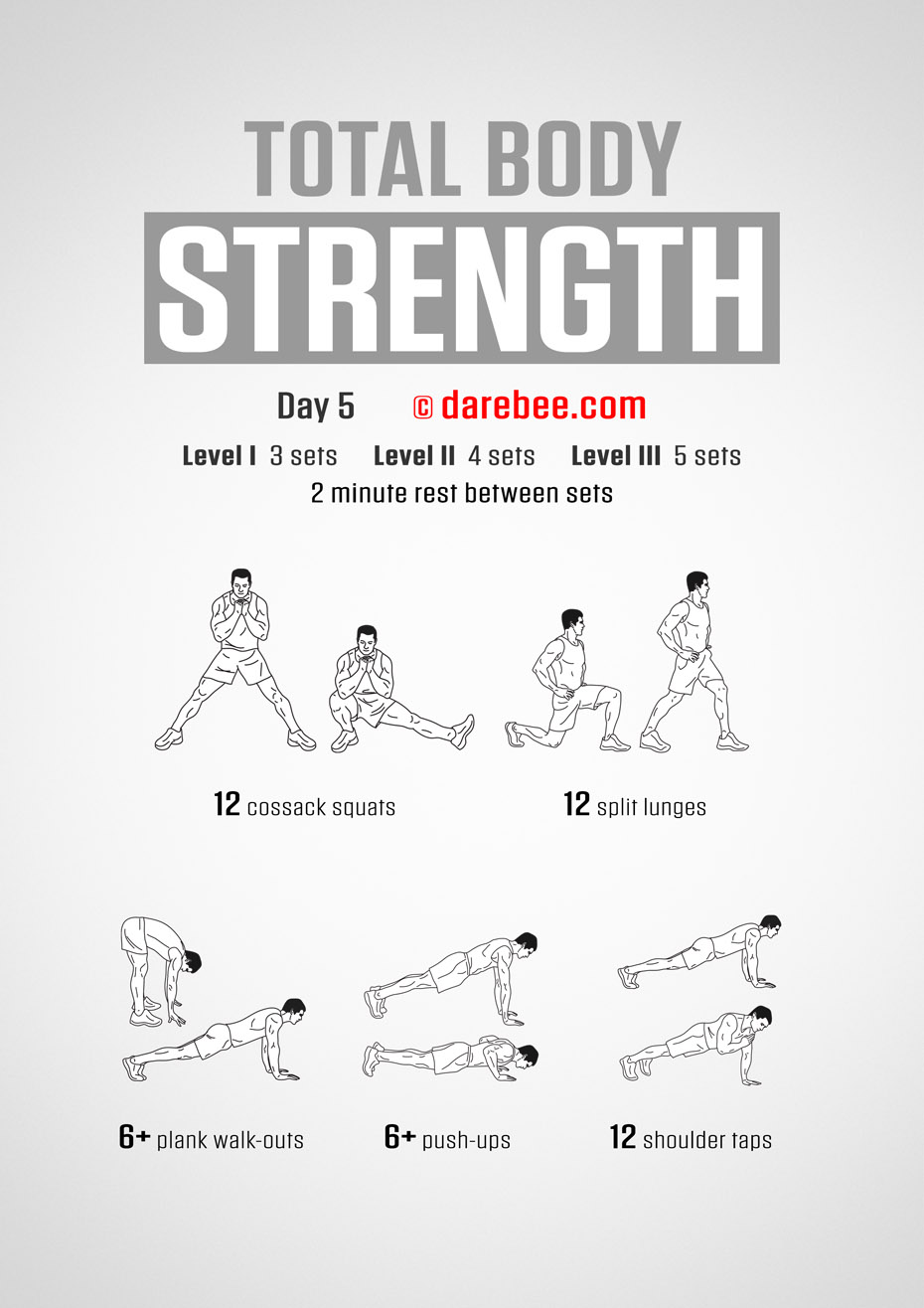 Total Body Strength 30 Day Program by DAREBEE