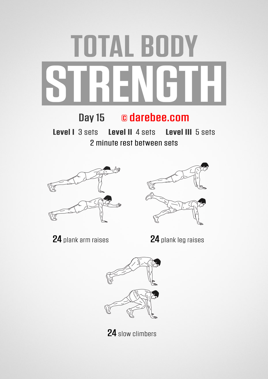 Total Body Strength 30 Day Program by DAREBEE