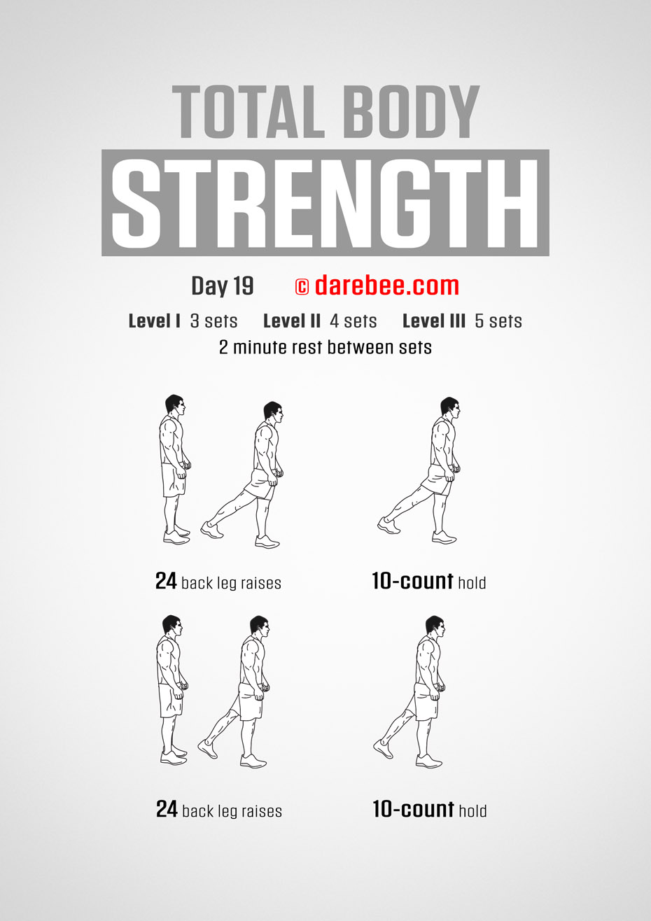 Total Body Strength 30 Day Program by DAREBEE