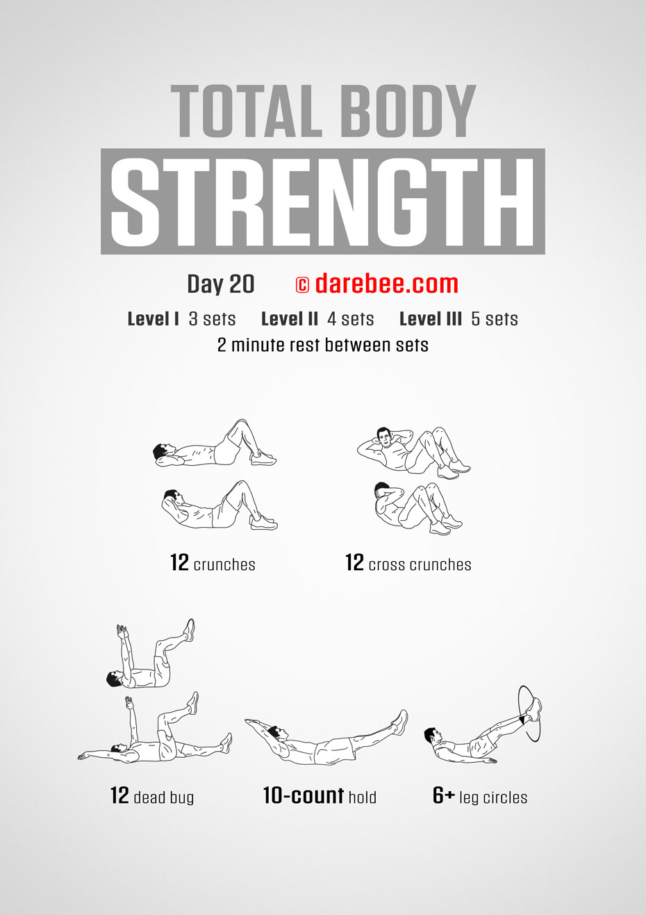 Total Body Strength 30 Day Program by DAREBEE