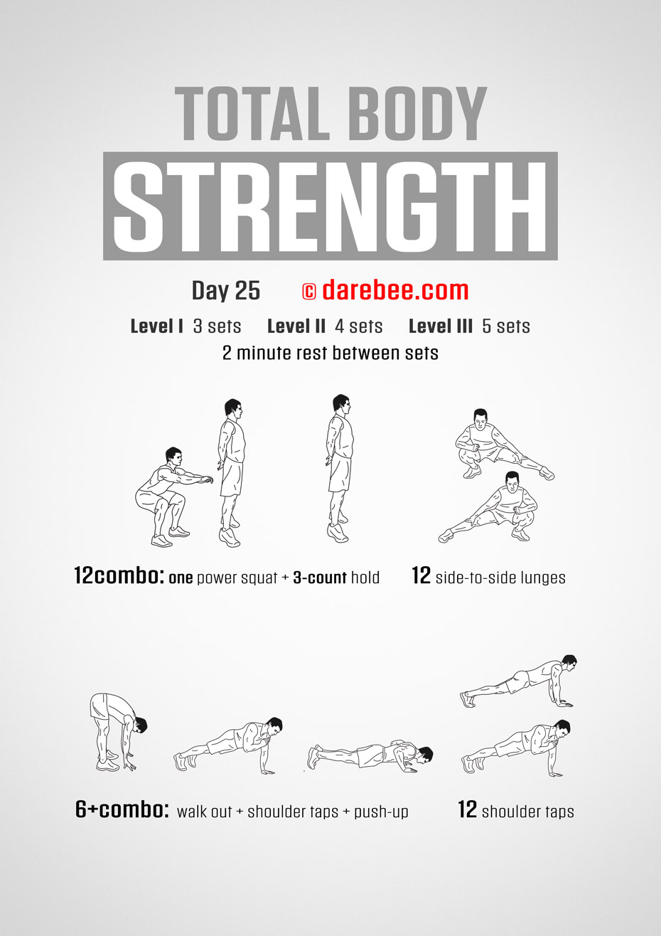 Total Body Strength 30 Day Program by DAREBEE