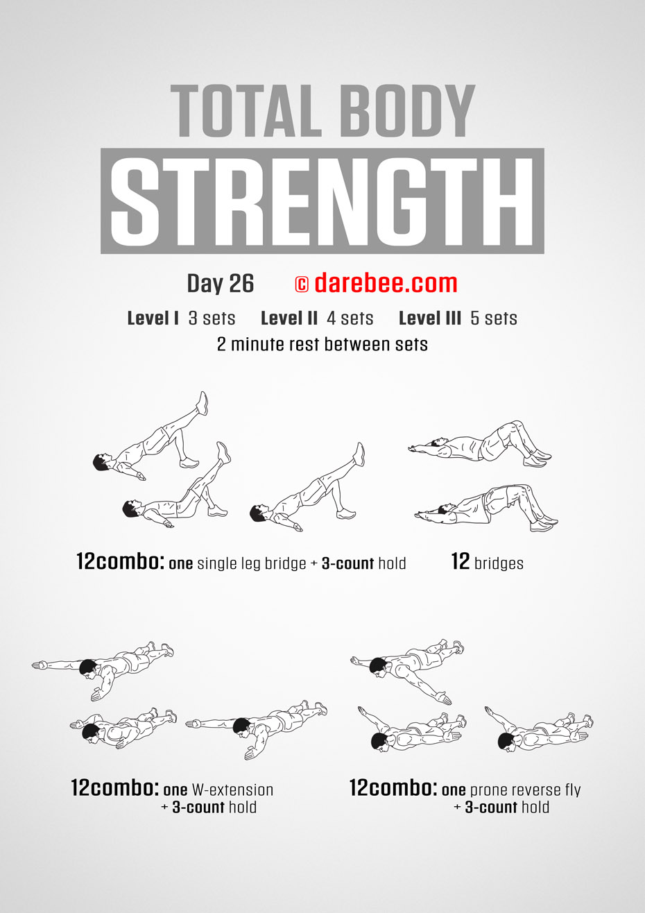 Total Body Strength 30 Day Program by DAREBEE