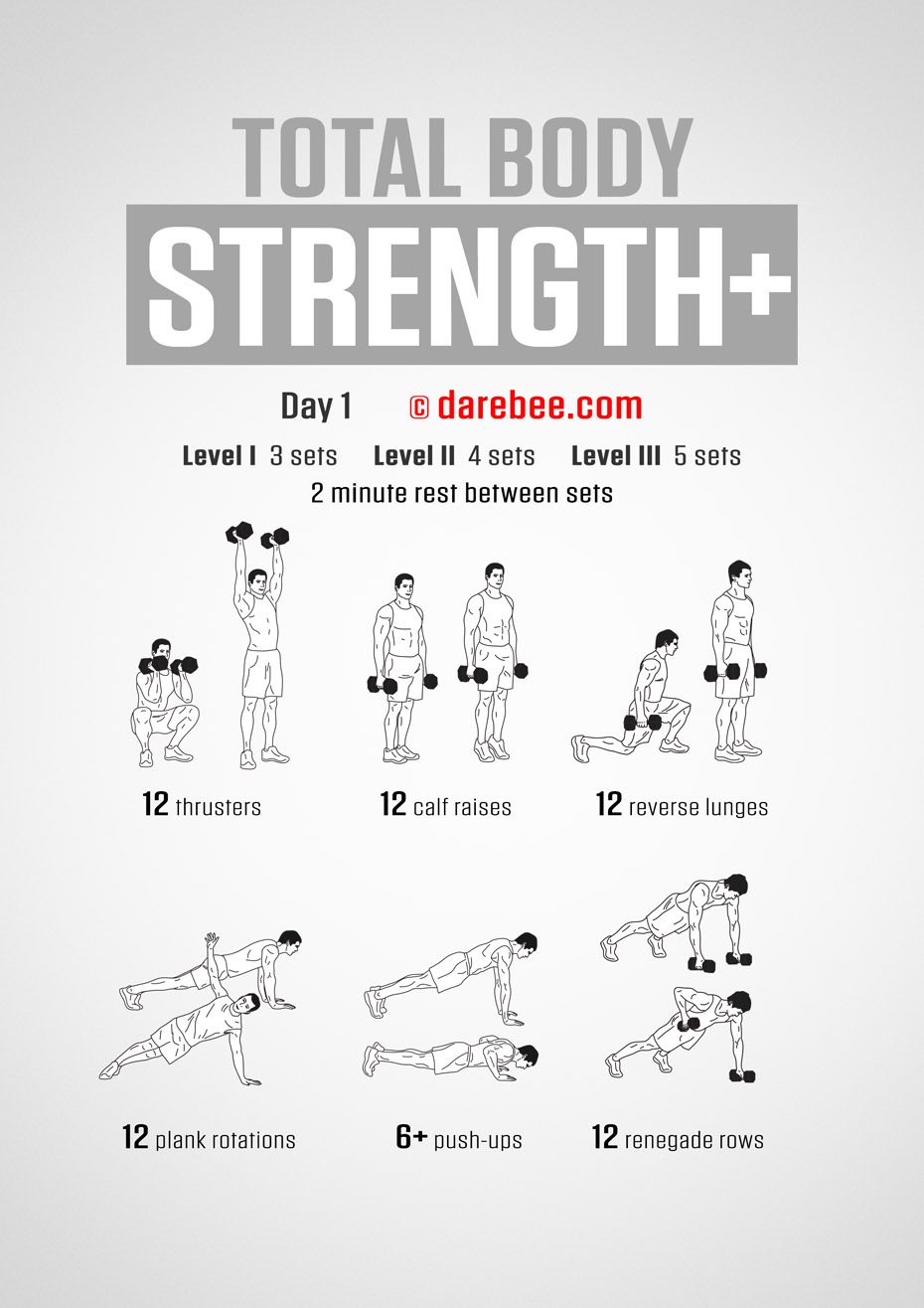 Total Body Strength Plus 30 Day Program by DAREBEE