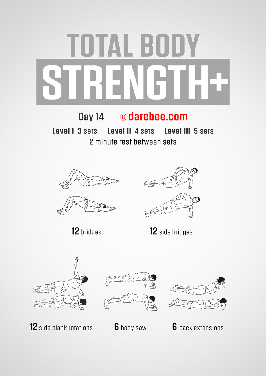 Total Body Strength Plus 30 Day Program by DAREBEE