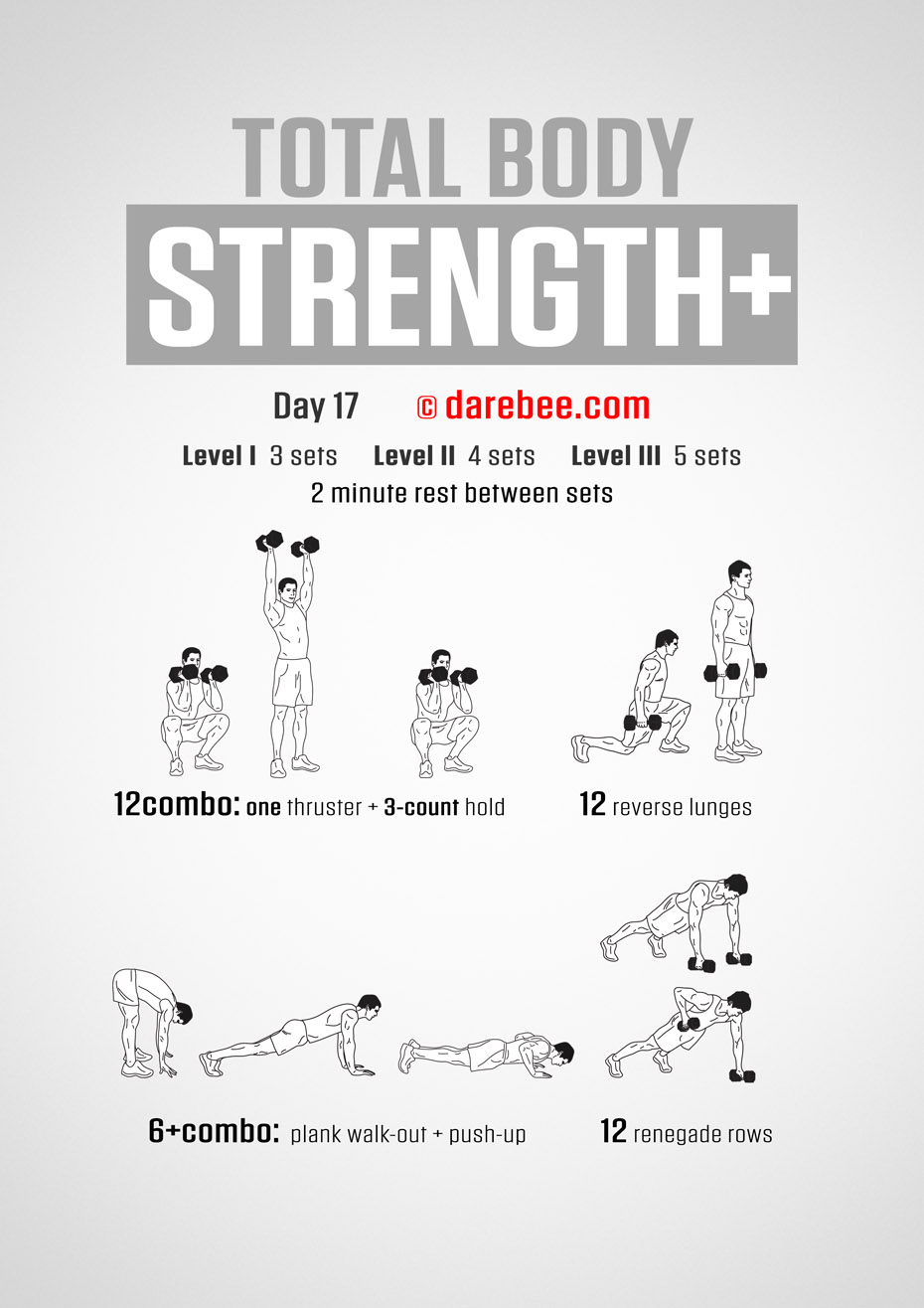 Total Body Strength Plus 30 Day Program by DAREBEE