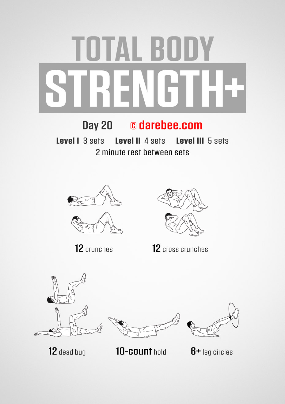 Total Body Strength Plus 30 Day Program by DAREBEE