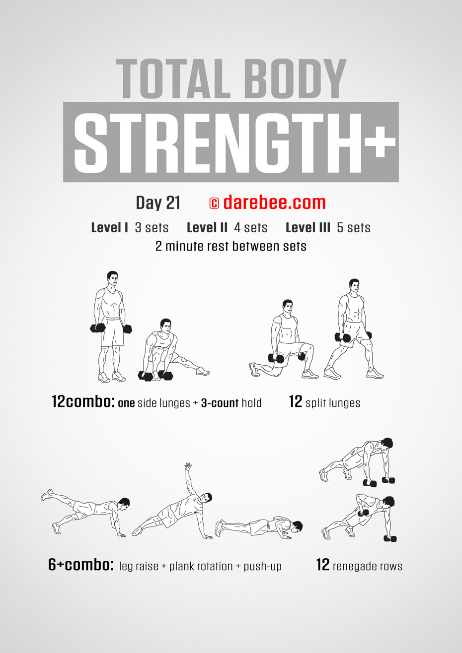 Total Body Strength Plus 30 Day Program by DAREBEE