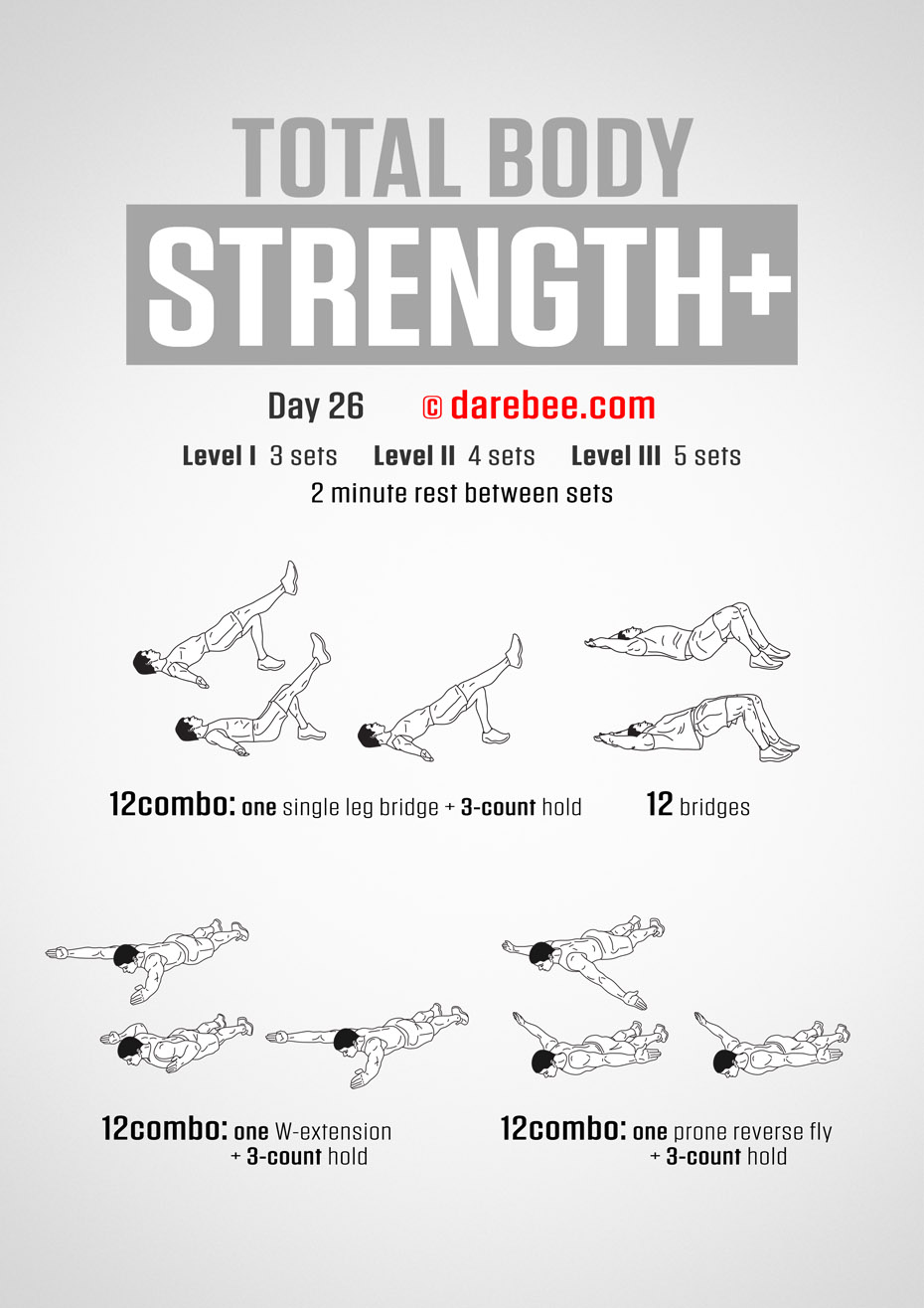 Total Body Strength Plus 30 Day Program by DAREBEE