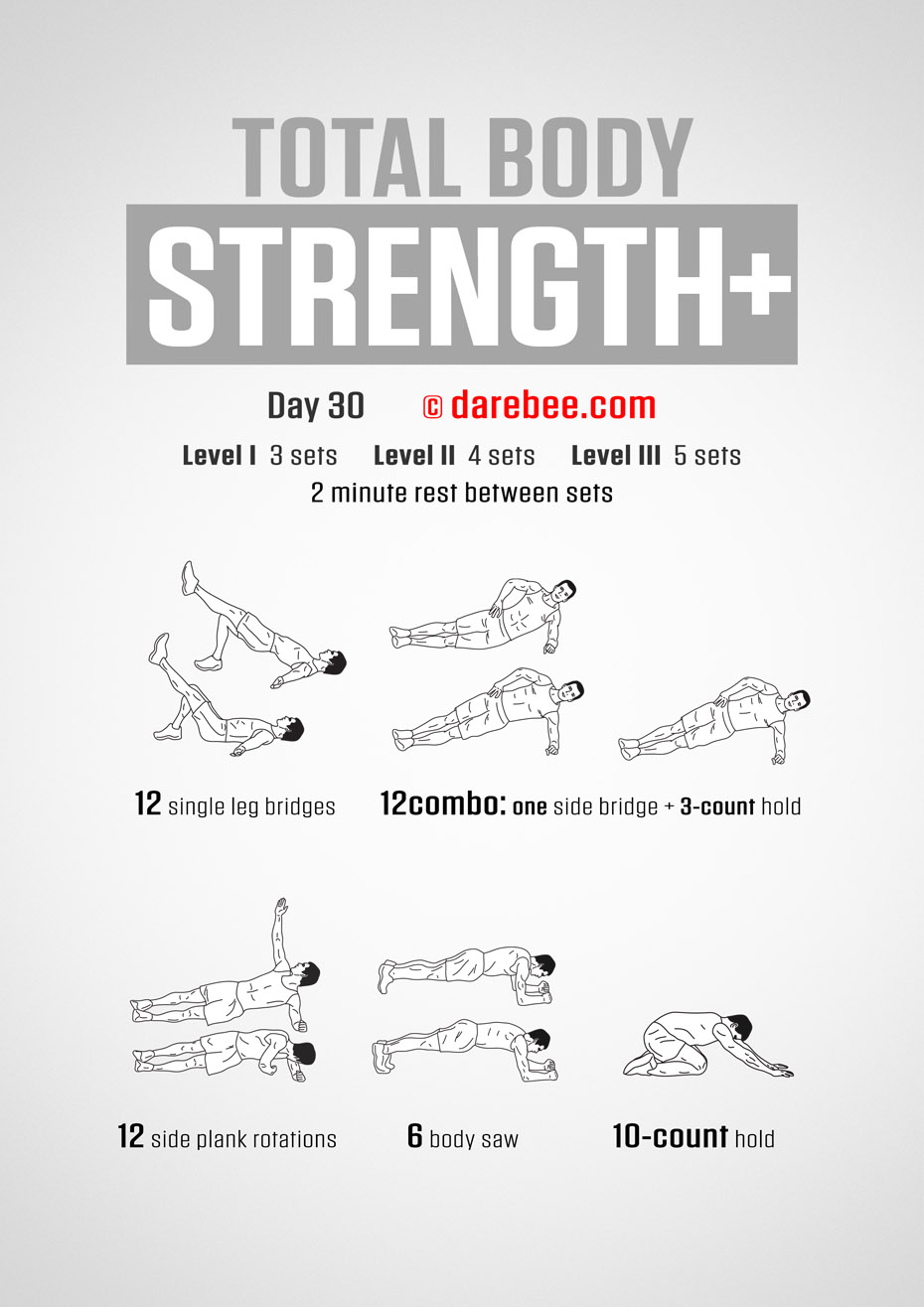 Total Body Strength Plus 30 Day Program by DAREBEE