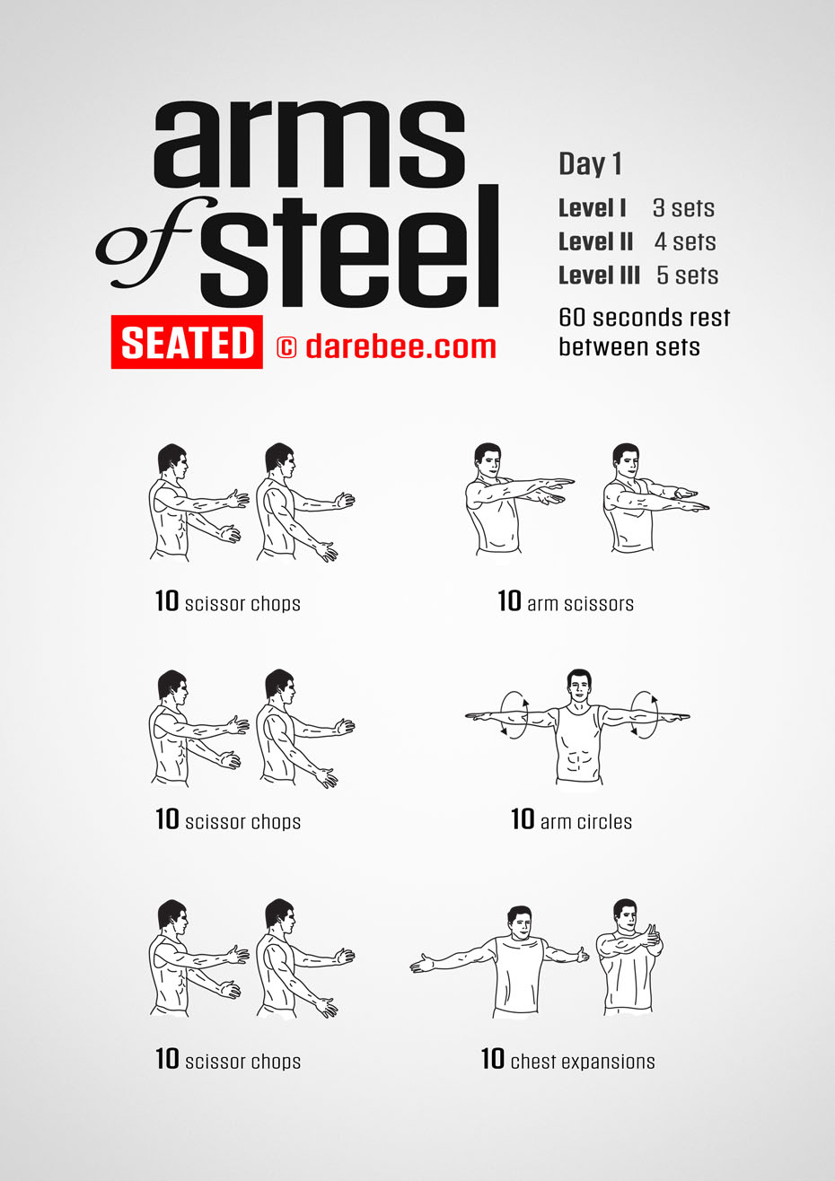 Arms of Steel Seated - Upperbody Program by DAREBEE