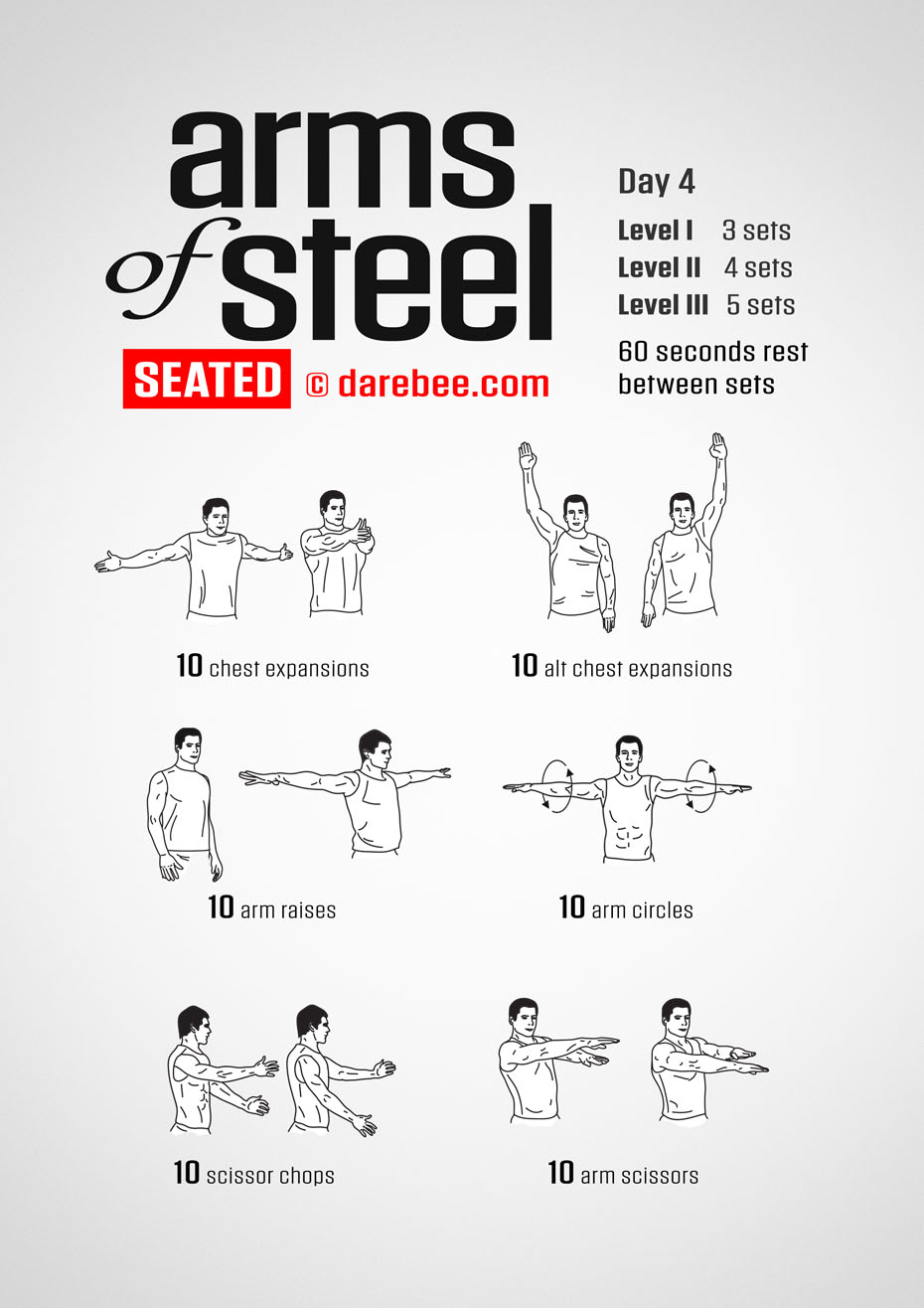 Arms of Steel Seated - Upperbody Program by DAREBEE