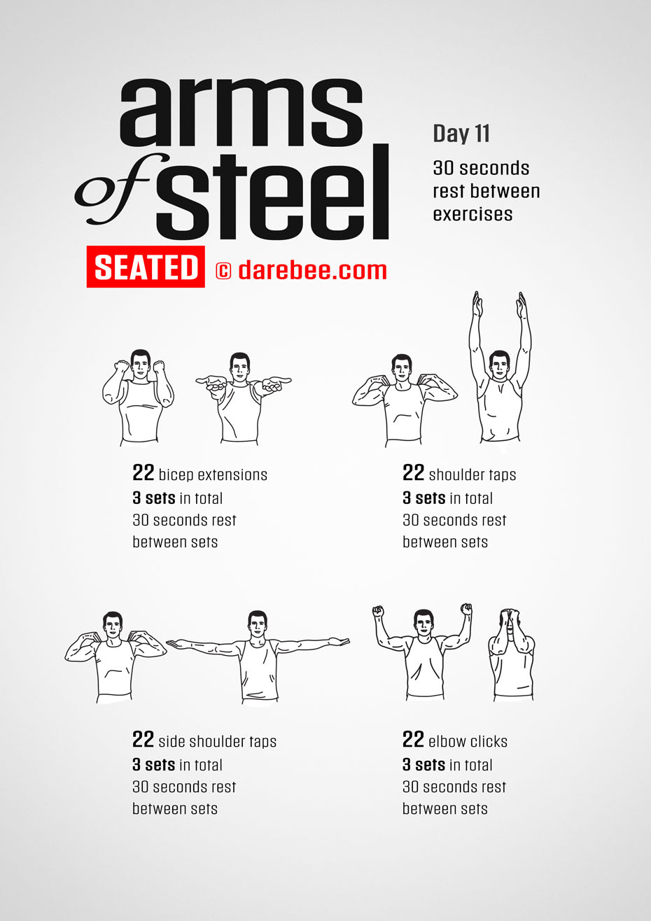 Arms of Steel Seated - Upperbody Program by DAREBEE