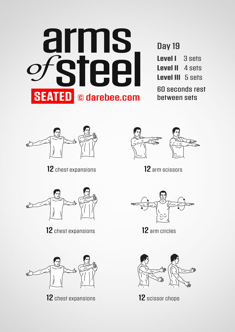 Arms of Steel Seated - Upperbody Program by DAREBEE