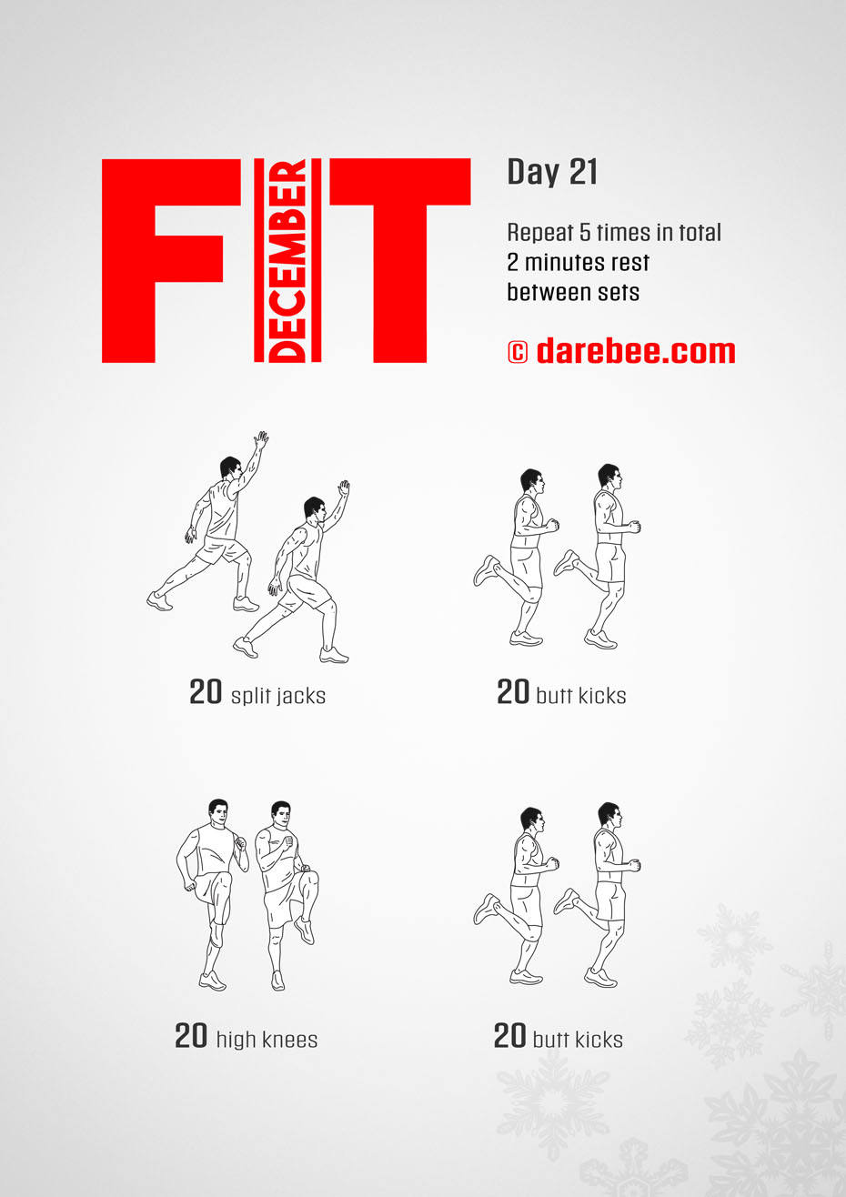 December Fitness Program by DAREBEE