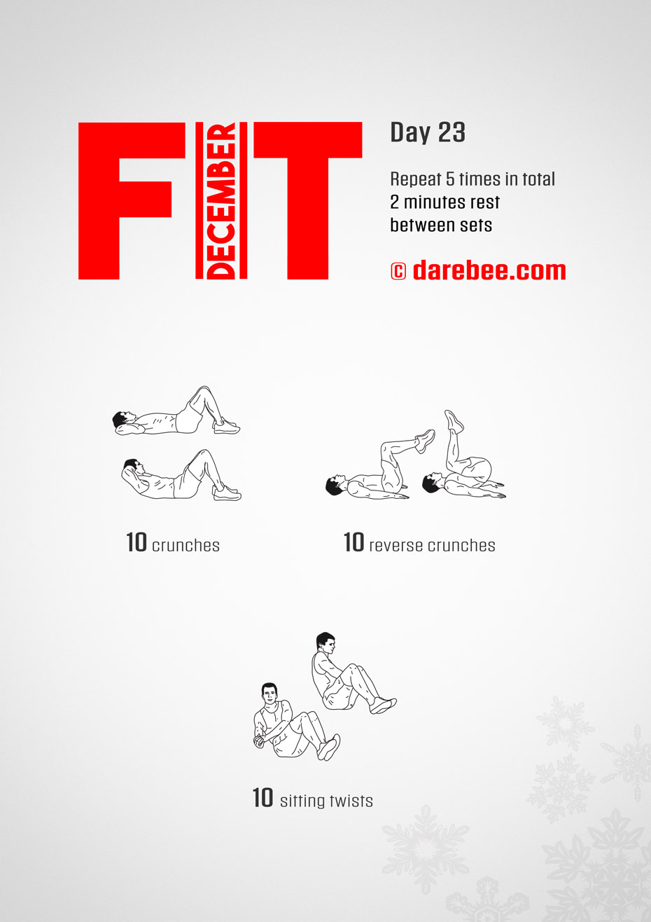 December Fitness Program by DAREBEE