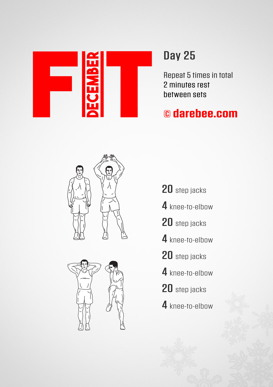 December Fitness Program by DAREBEE