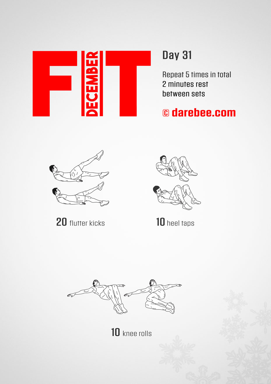 December Fitness Program by DAREBEE
