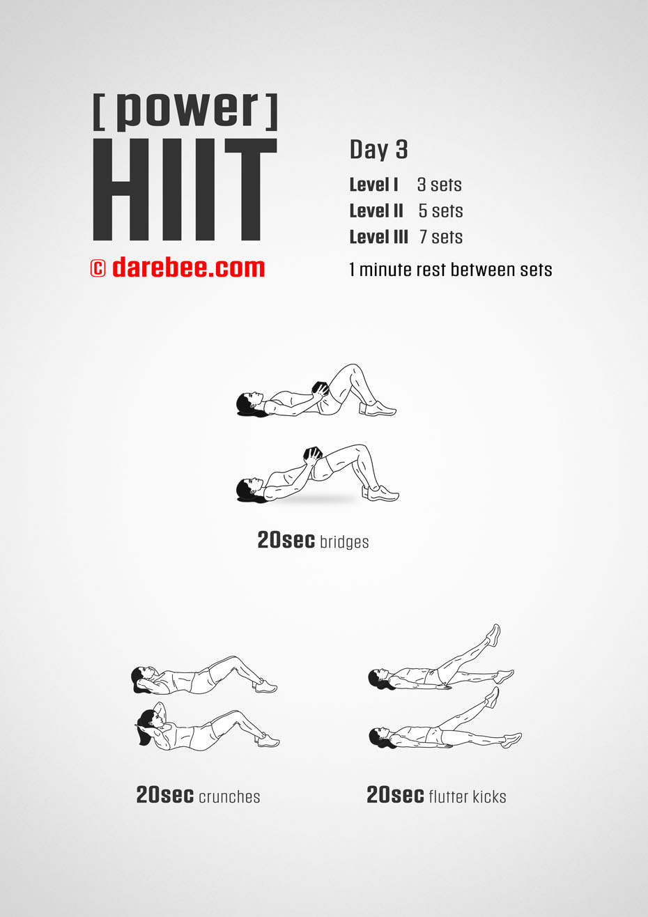 Power HIIT - Dumbbells  Fitness Program by DAREBEE