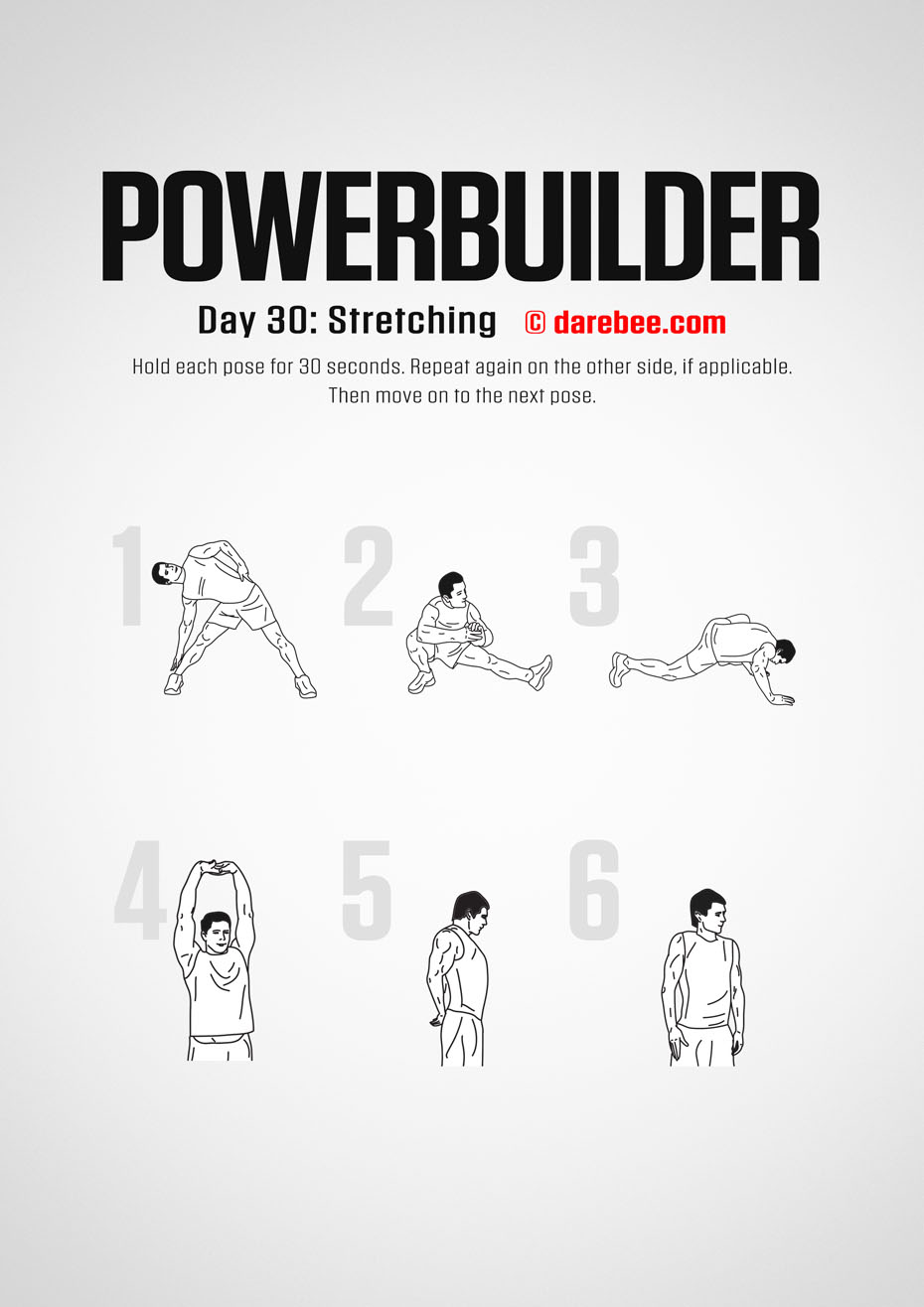 POWERBUILDER - 30 Day Bodybuilding And Strength Program by DAREBEE
