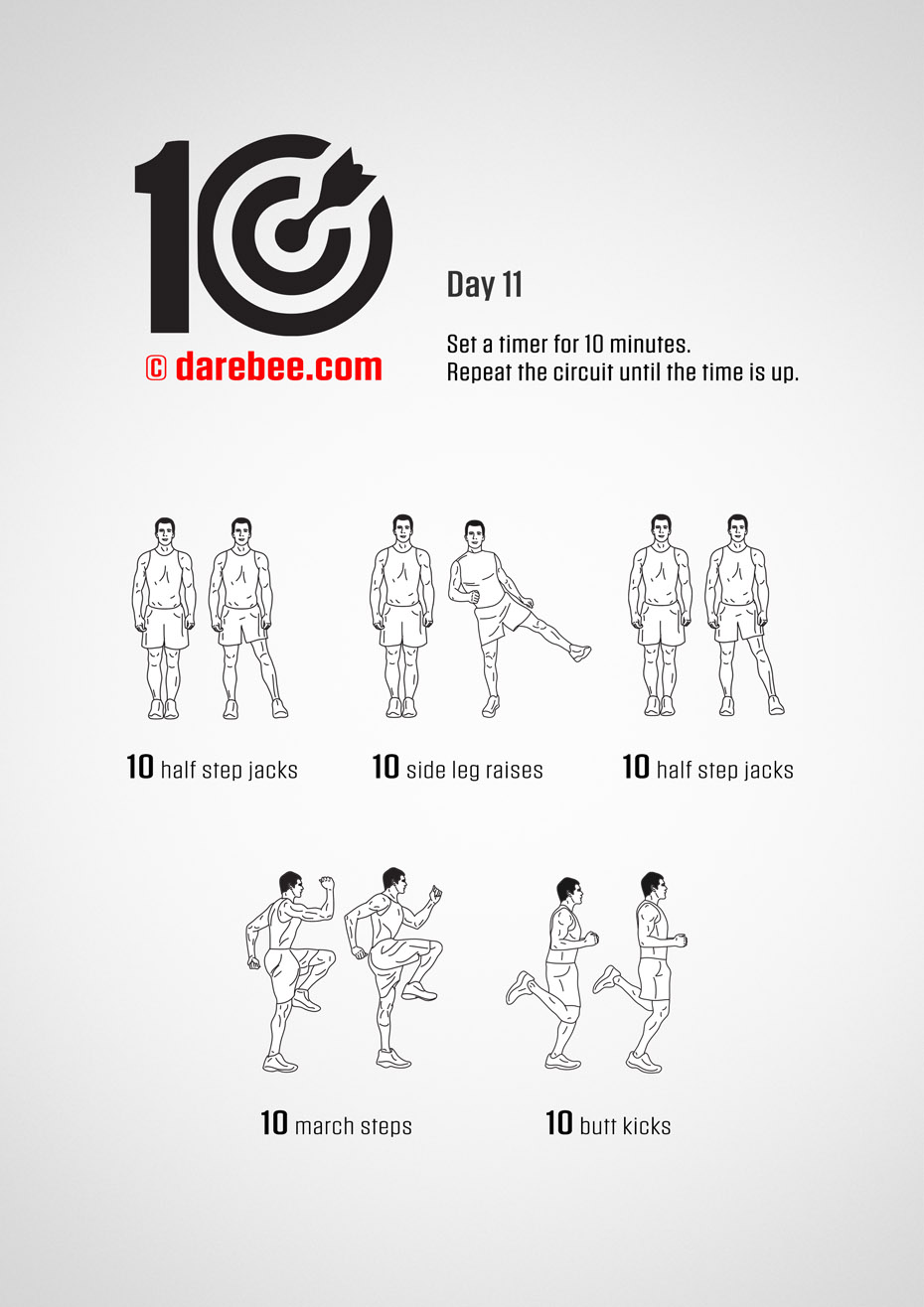 TEN - No-Equipment Fitness Program by DAREBEE