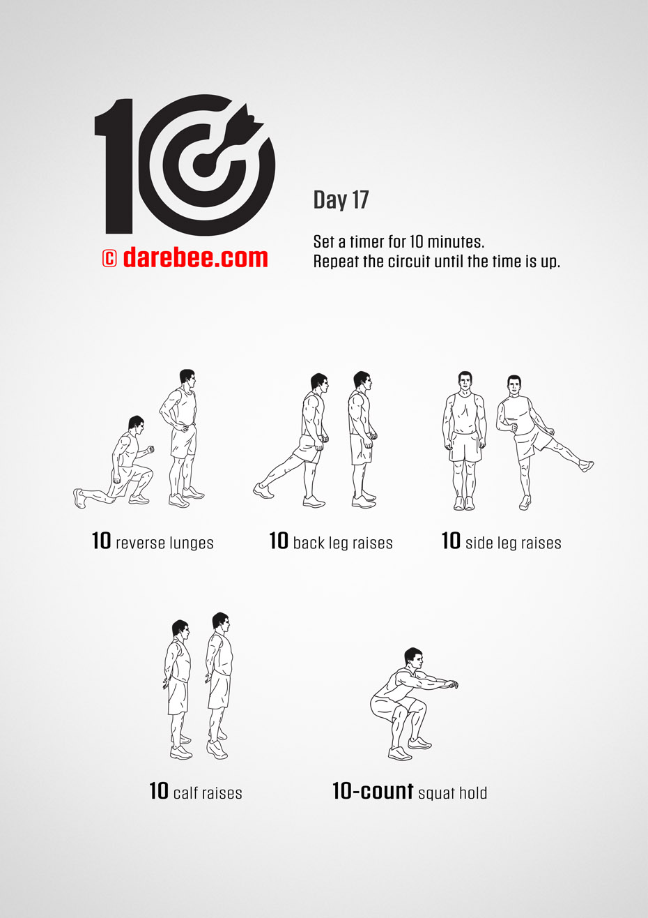 TEN - No-Equipment Fitness Program by DAREBEE