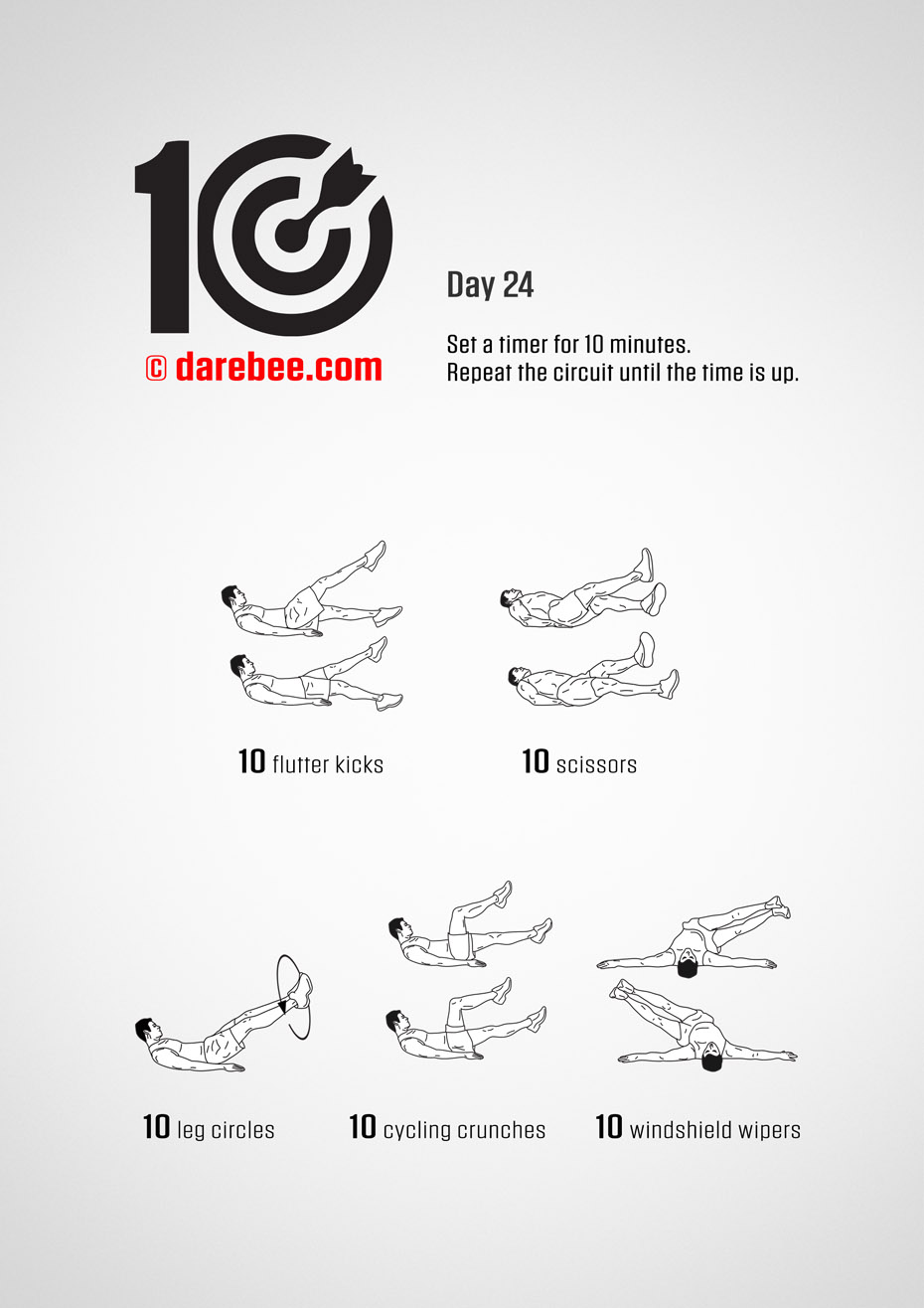 TEN - No-Equipment Fitness Program by DAREBEE