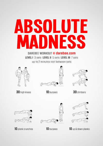 Absolute Madness is a Darebee home fitness strength workout