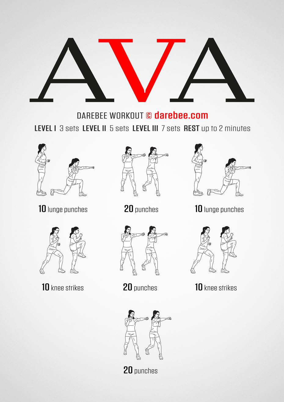 Ava is a Darebee home-fitness workout that has it all. Speed, strength, coordination and balance. It helps you achieve greater control over your body and mind