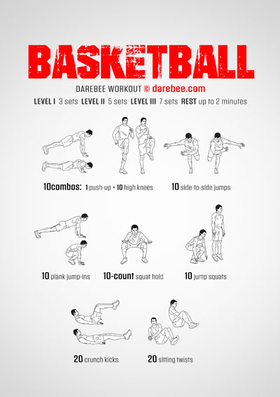 BAsketball is a DAREBEE home-fitness, no-equipment bodyweight workout that helps you increase the control you have over your own body. 