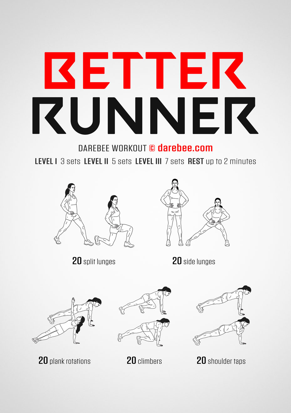 Better Runner is a Darebee home-fitness workout that will help you become a better runner.