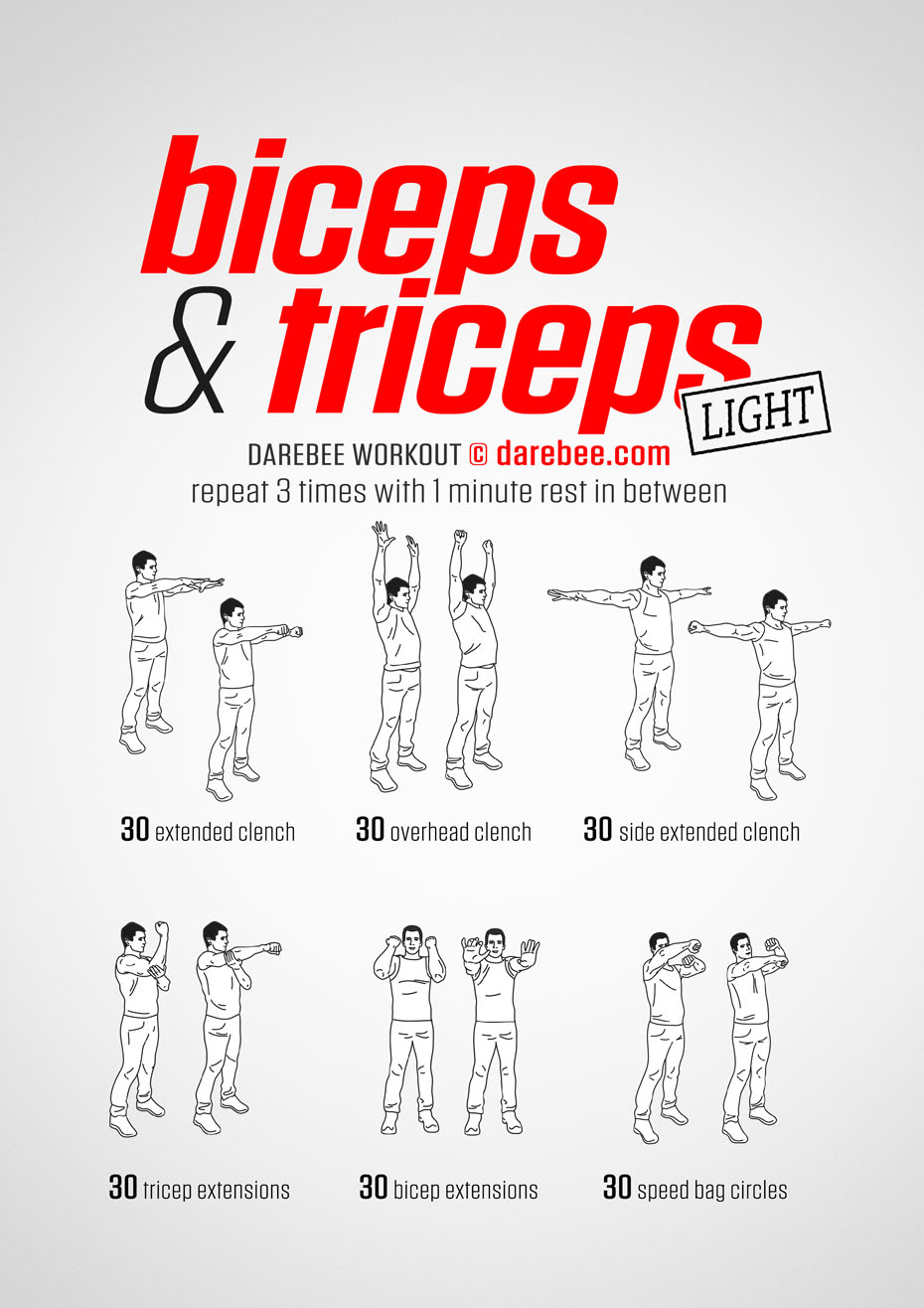Biceps And Triceps Exercise Chart