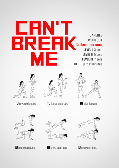 Can't Break Me Darebee no-equipment home fitness workout