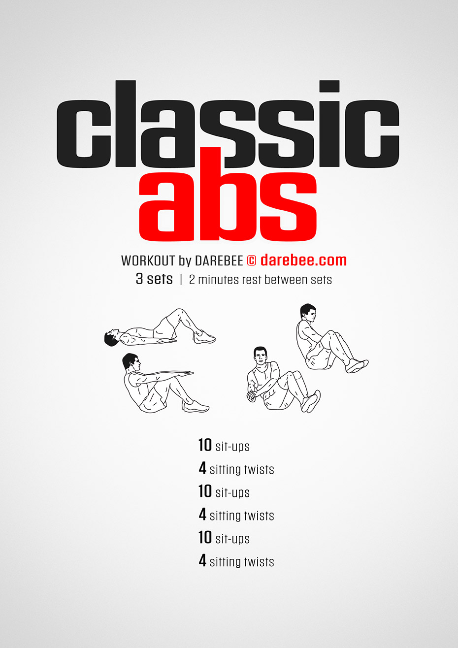 Light abs free workout PDF by Darebee
