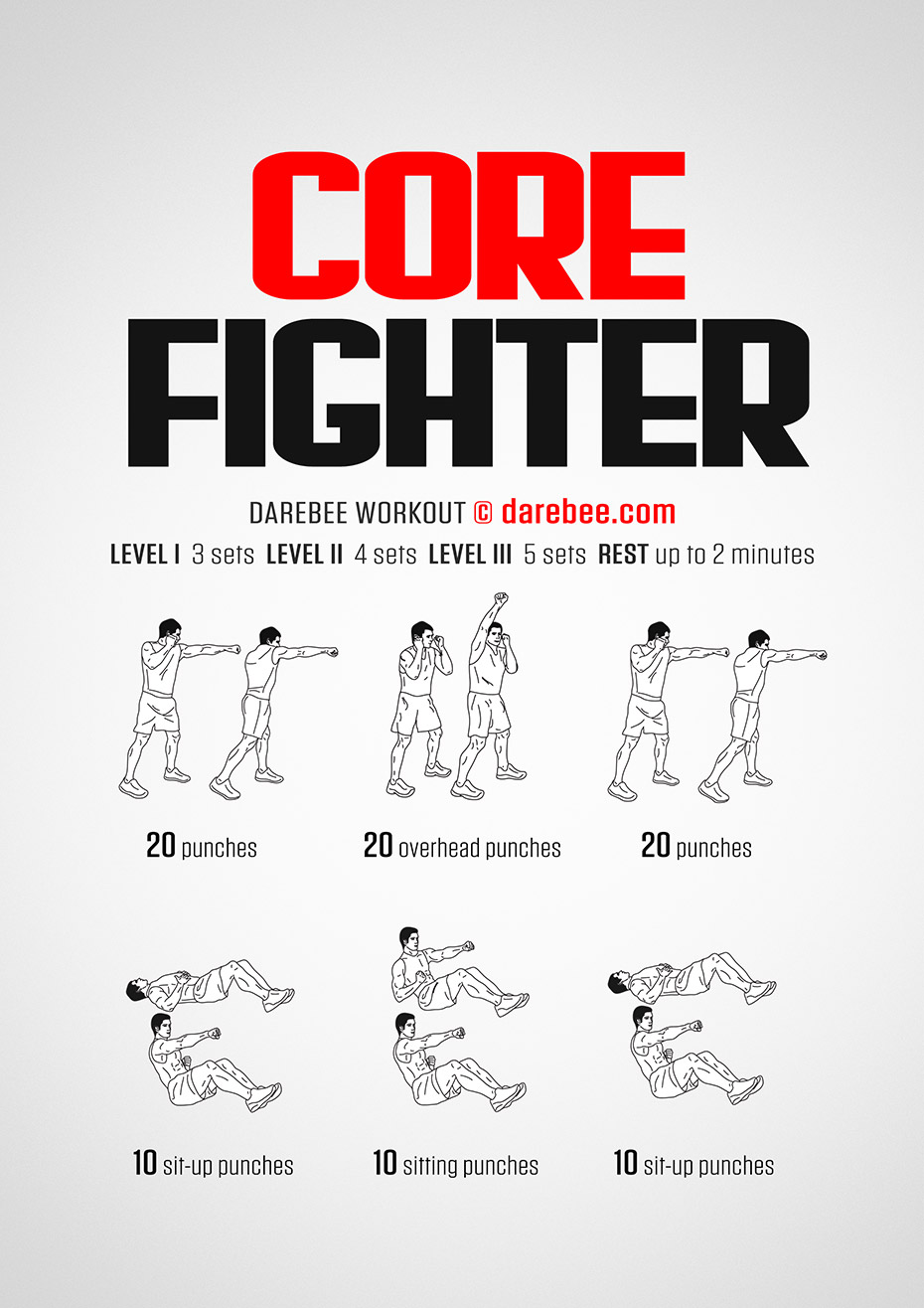 15 Minute Core workout for fighters for Gym