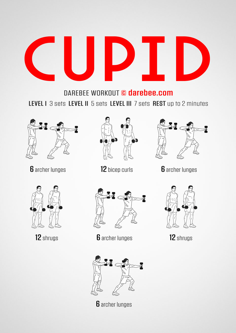 Cupid is a Darebee home-fitness workout that requires some dumbbells and some pretty nifty tendon strength to pull off