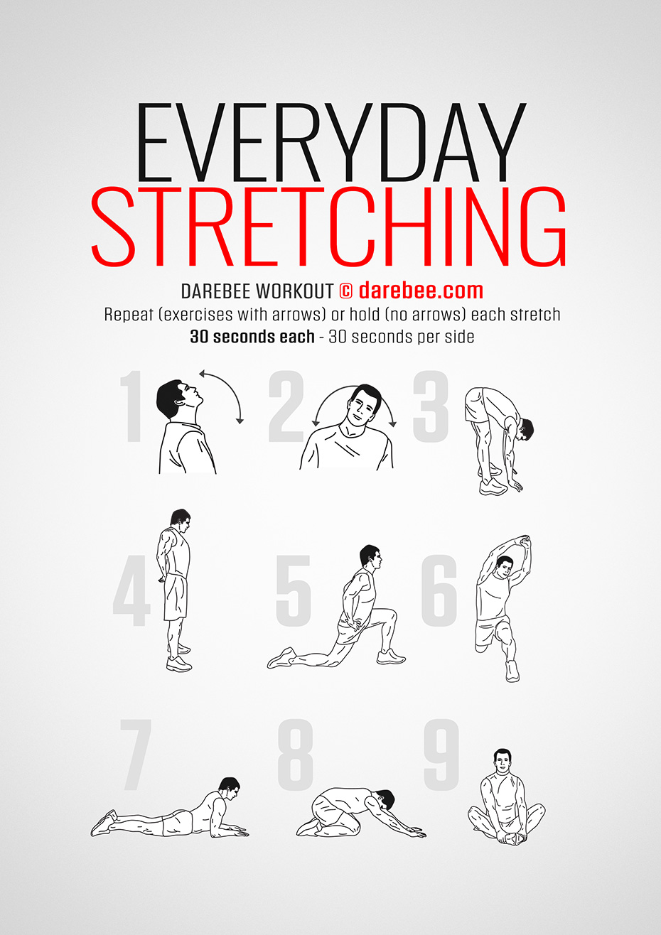 Stretching Exercises Chart By Darebee Darebee Fitness - vrogue.co