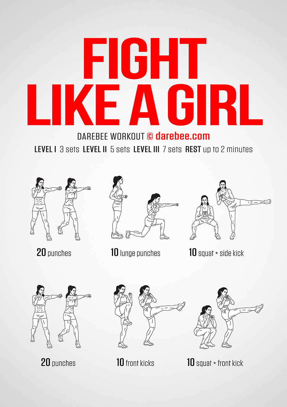 The fight like a girl workout from Darebee